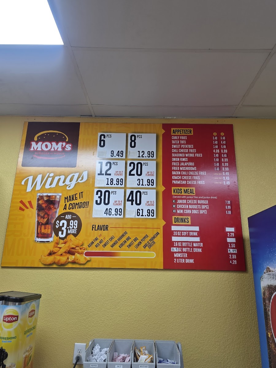 Mom's Burgers & Wings Menu - Image 3