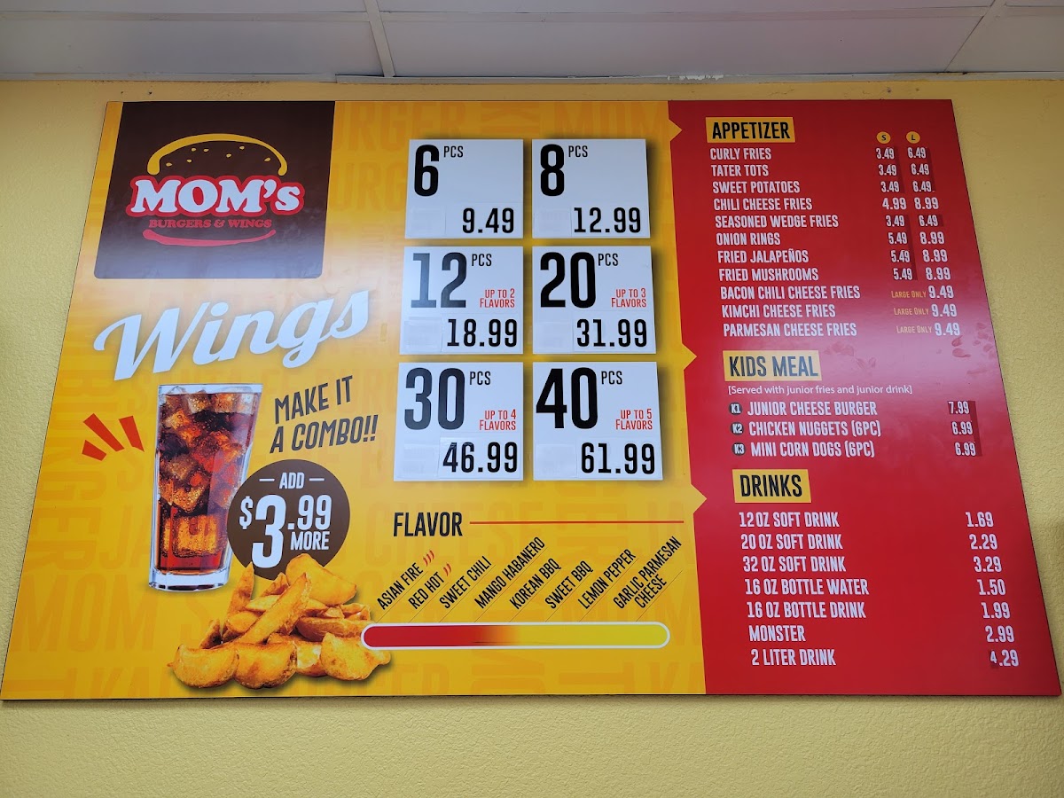 Mom's Burgers & Wings Menu - Image 5